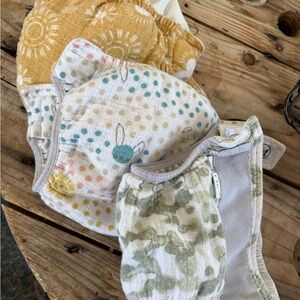 Baby Cloth Diapers with Sun and Bunny Patterns